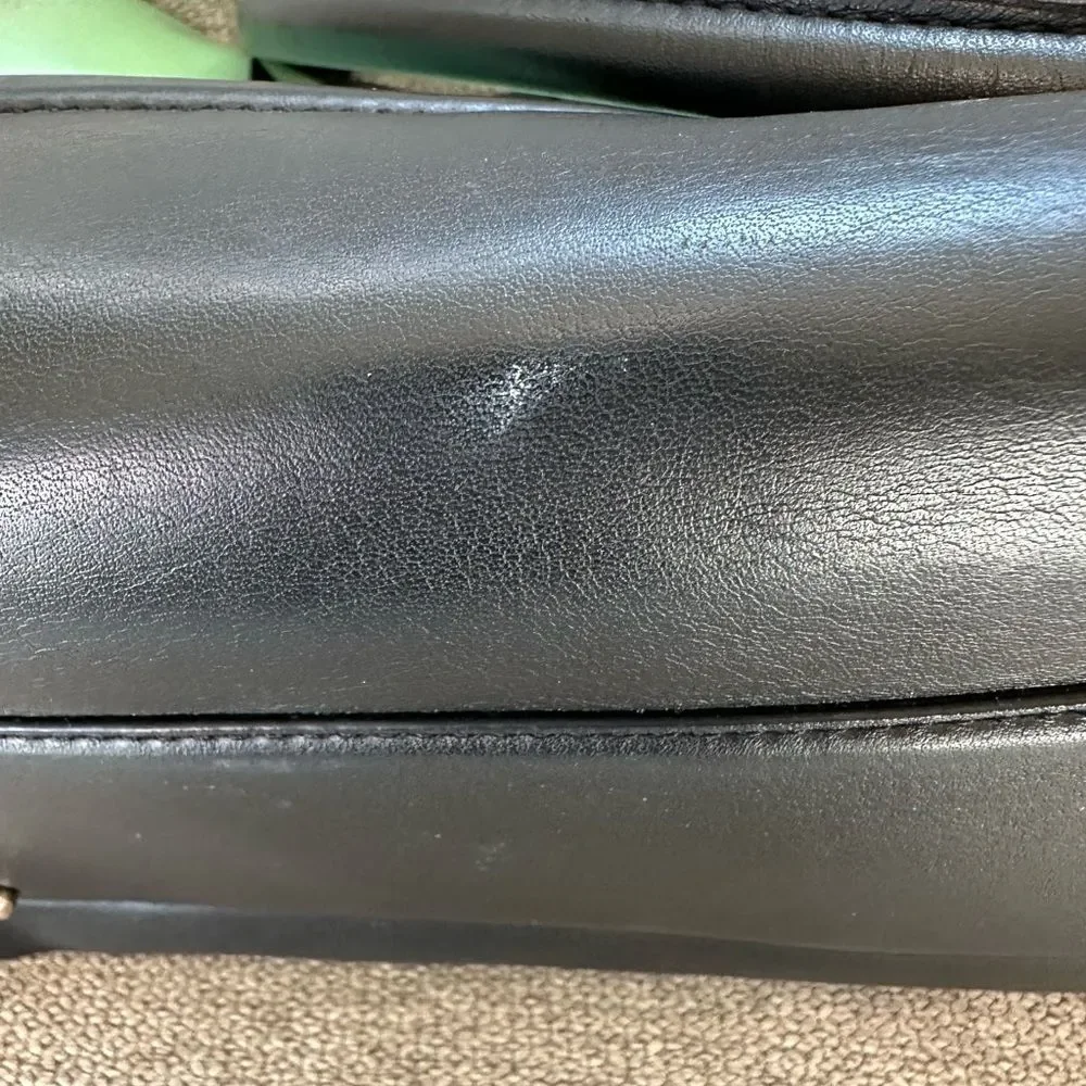 Kate Spade Elena Chelsea Park Coastline Patent Leather Tote Bag Mint and Black